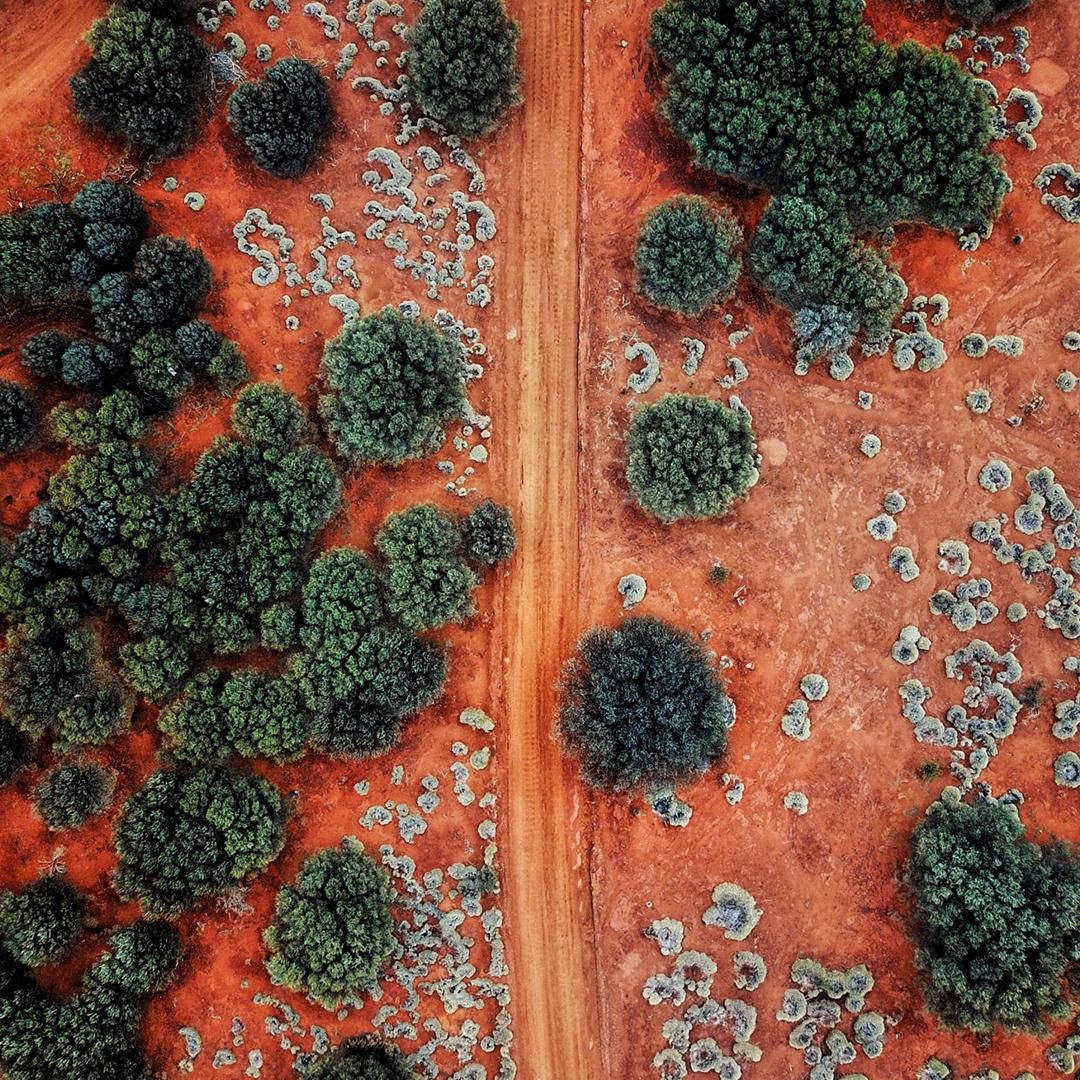 Photo of the Australian outback from above