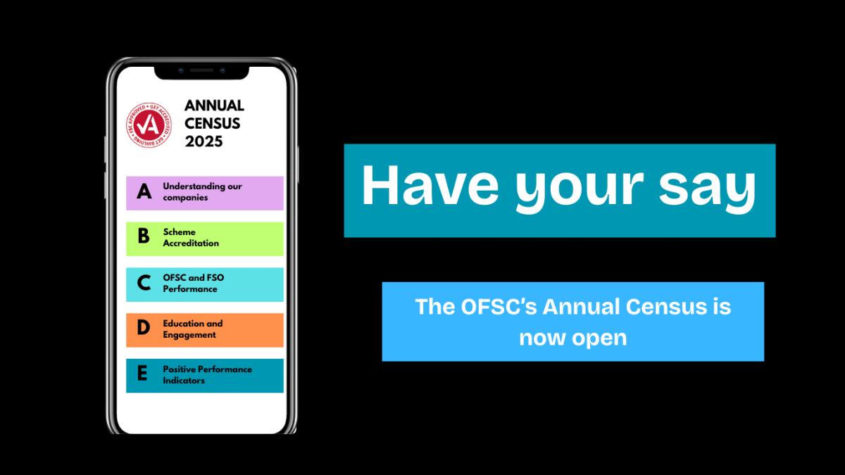 Cartoon phone with a survey on it accompanied by text that says 'have your say'